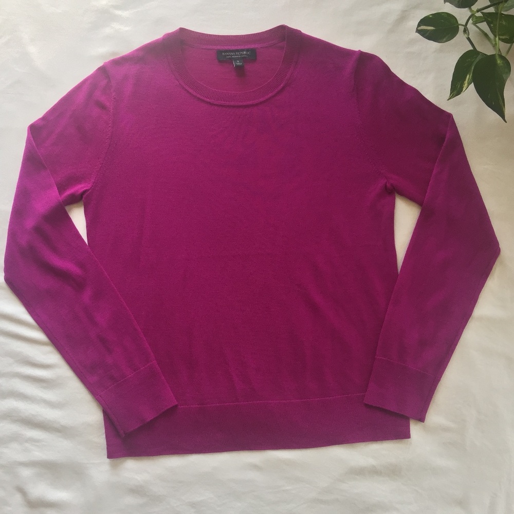 Banana Republic Pink Merino Wool Sweater